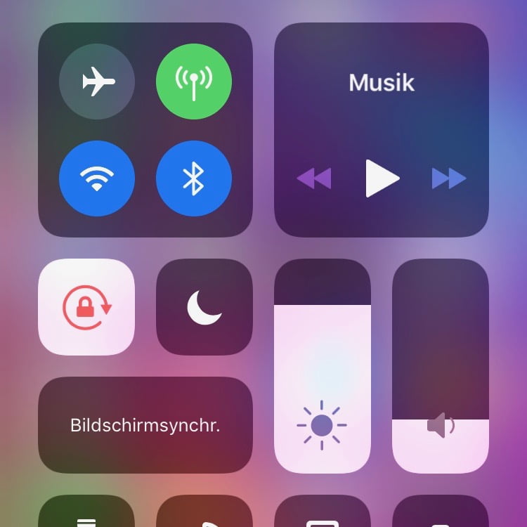 Bluetooth Symbol in iOS 12 ist verschwunden mit Absicht mac&egg
