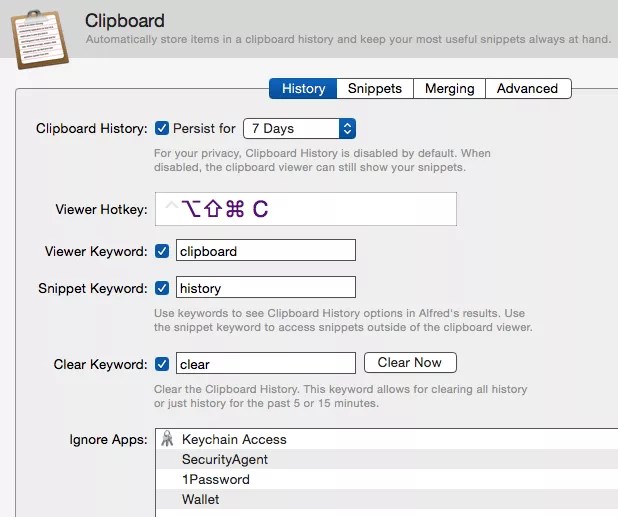 Quickly Paste Clipboard Items While You Type Using Alfred Mac