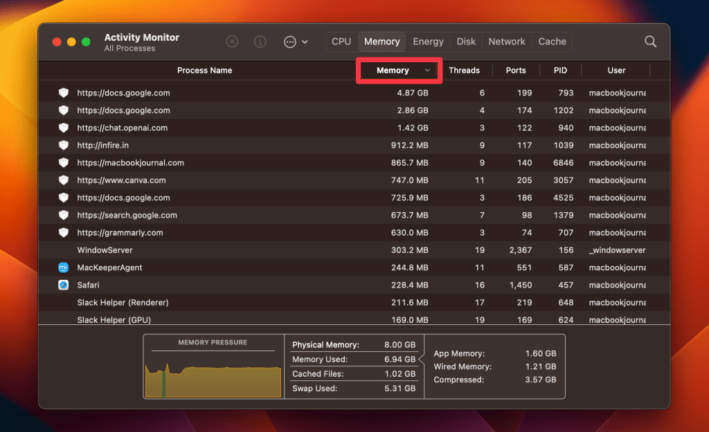How to Check the Memory Usage on a Mac 2 Quick Ways