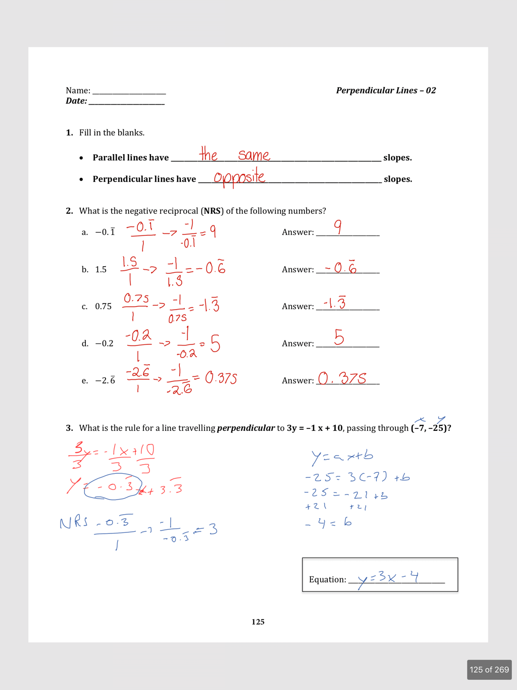 Grade 9 math homework - welcome to mr.fink's website