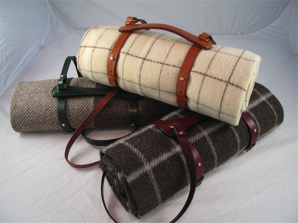 Blankets with Leather Carrier MacGregor & Michael
