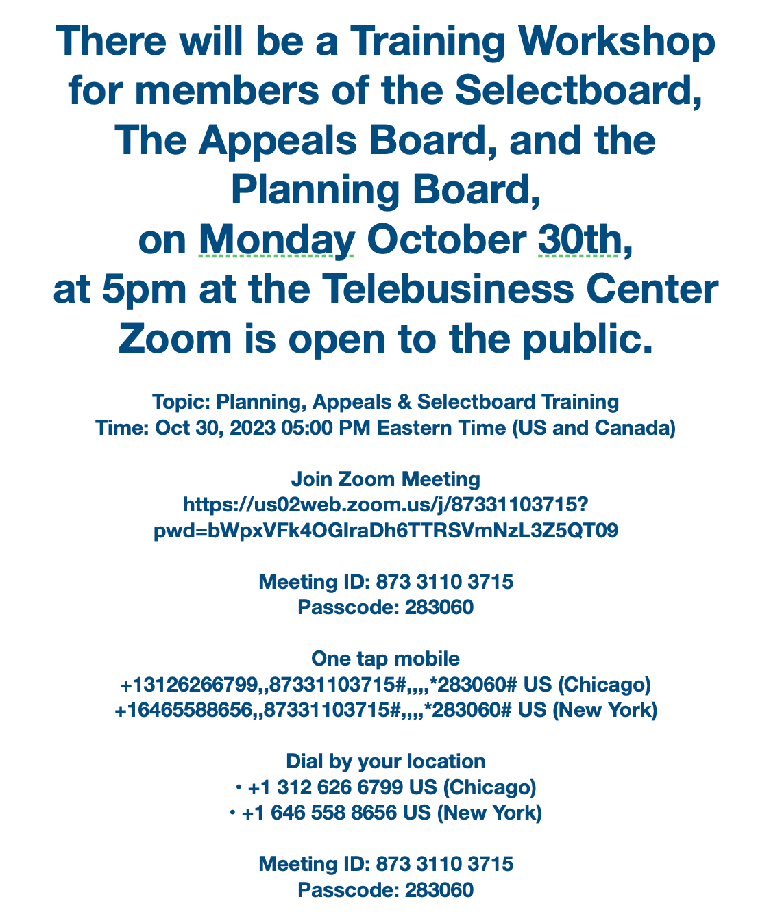 TrainingOctober302023 Town of Machias