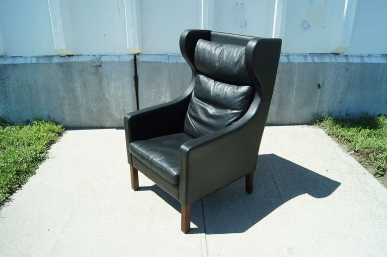 HighBack Leather Lounge Chair Machine Age New England's Largest