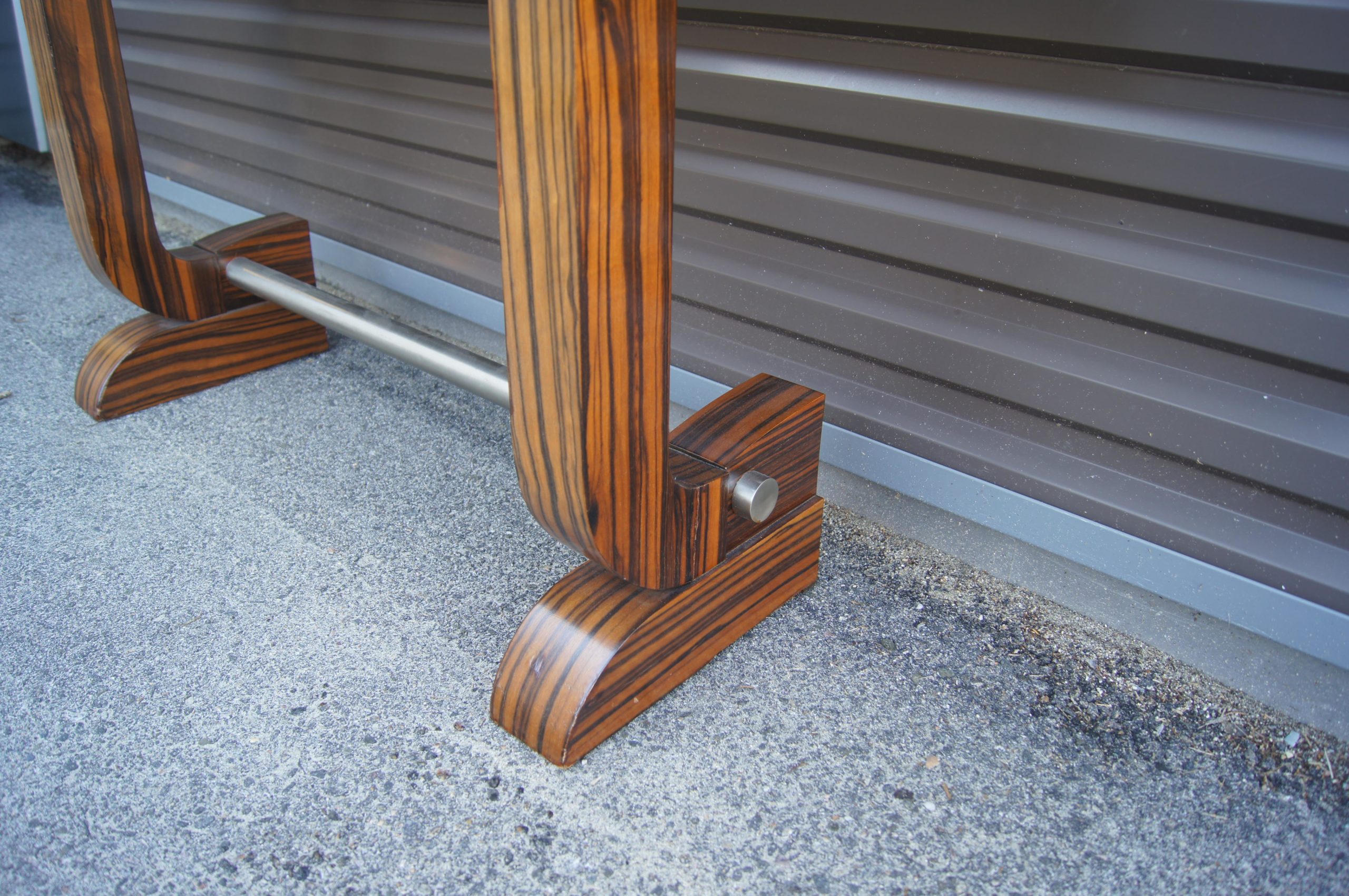 Art DecoStyle Zebrawood Console Table Machine Age New England's