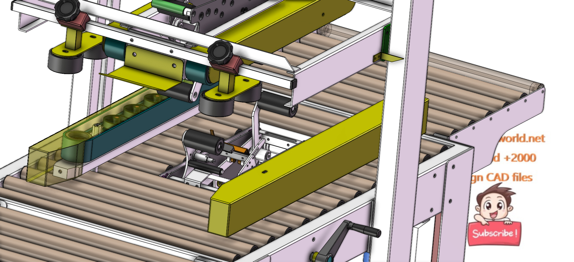industrial 3D model Carton Sealing Machine MACHINE WORLD