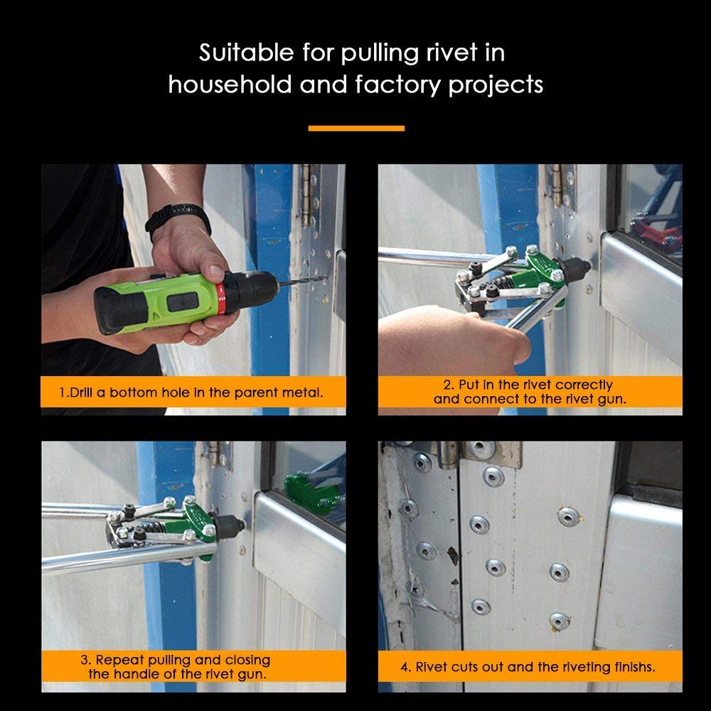 17 Inch (425MM) Heavy Duty Hand Riveter Gun, Riveting Tool Heavy Duty