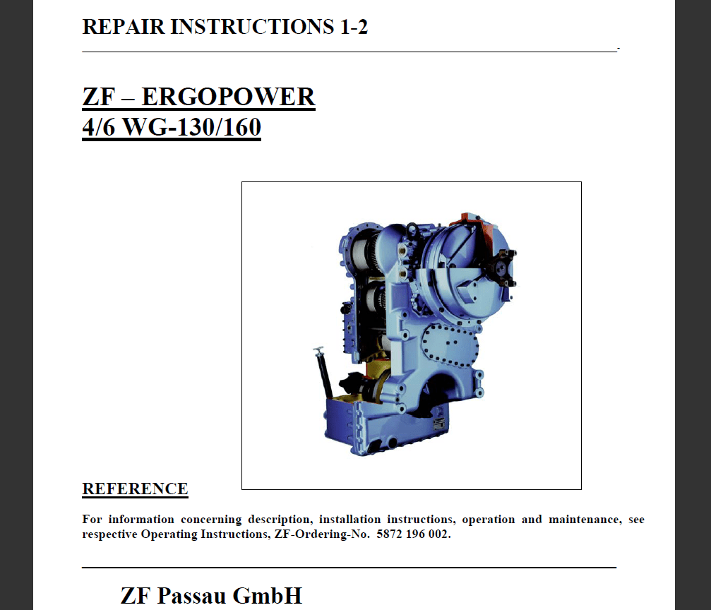 ZF Repair ManualSpare Parts Catalog Collection Machine Catalogic