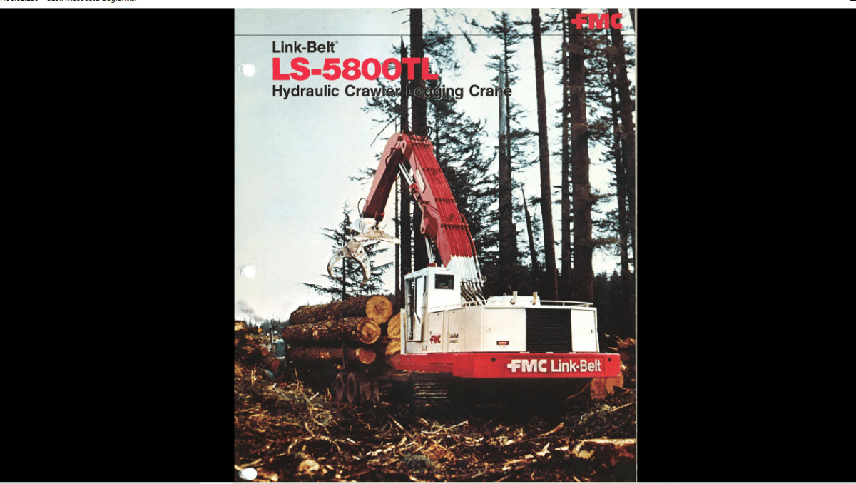 Link-Belt Excavator Service Manual Parts Manual Operator Manual