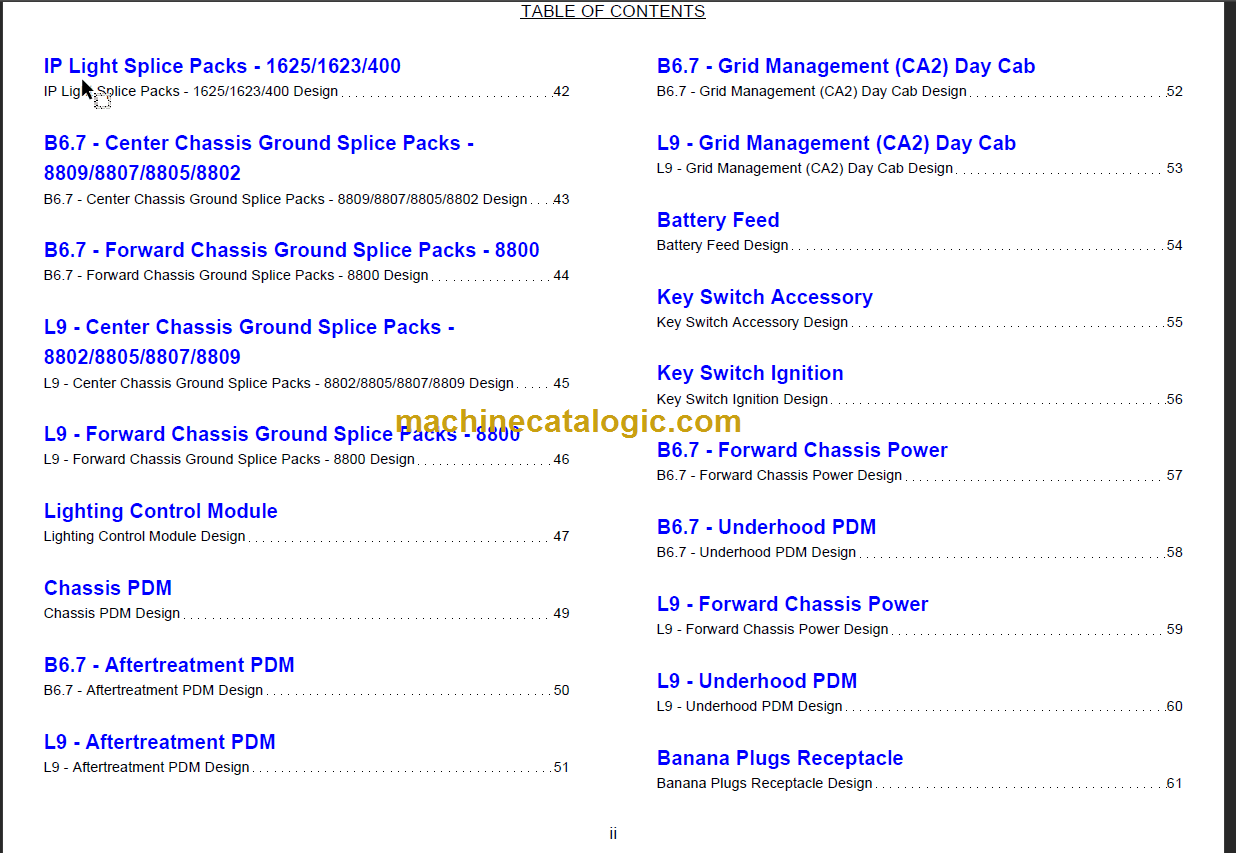 NAVISTAR International MV Series Interactive Schematics – Machine Catalogic