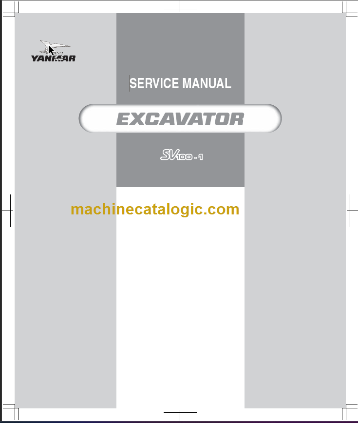 YANMAR SV1001 SERVICE MANUAL Machine Catalogic