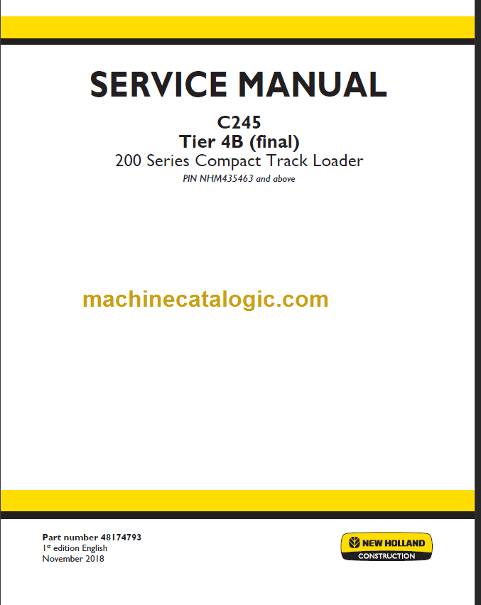 C245 SERVICE MANUAL – Machine Catalogic