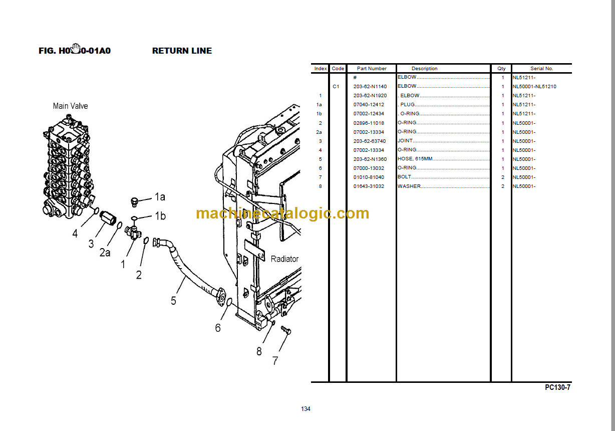 Komatsu PC1307 Spare Parts Catalogue Machine Catalogic