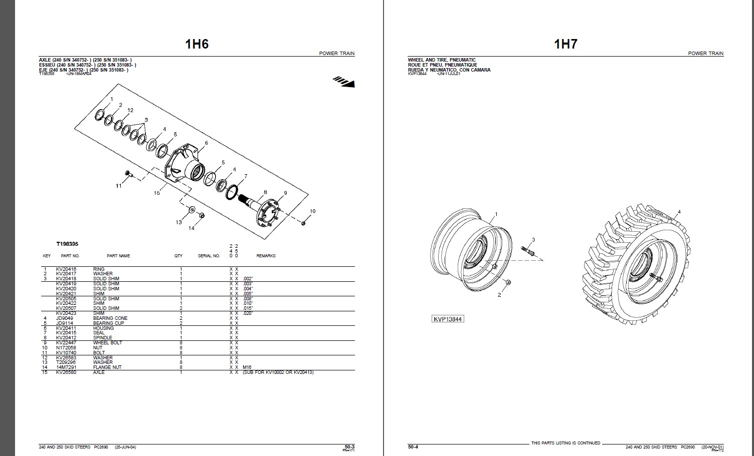 John Deere 240 AND 250 SKID STEERS Parts Catalog – Machine Catalogic