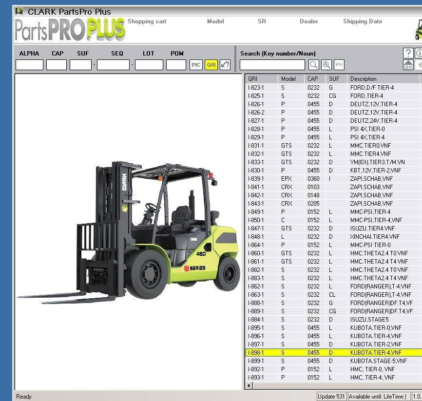 Clark Forklift Parts Pro Plus Spare Parts Catalog (531) VMware