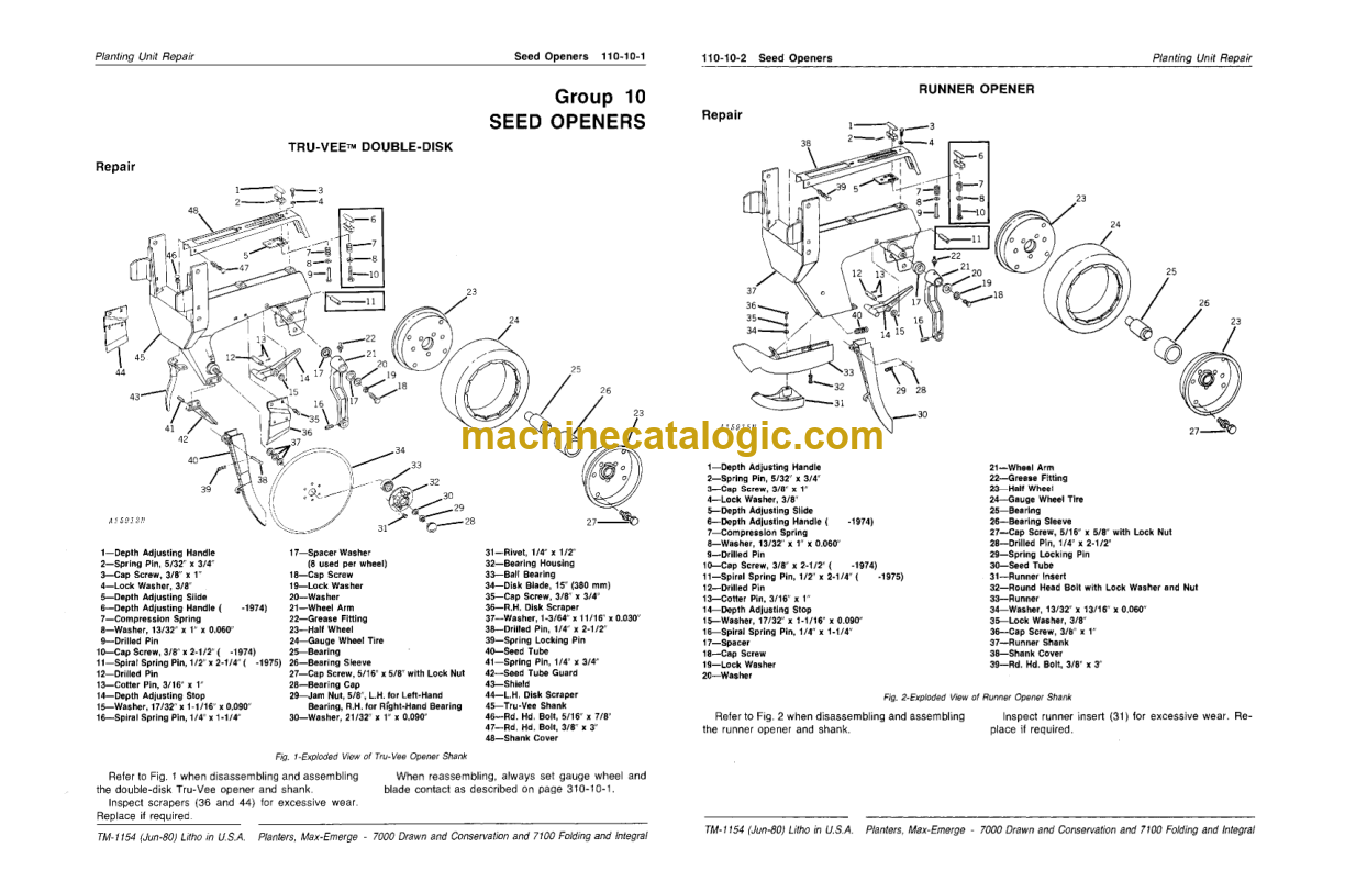 John Deere 7000 Drawn and Conservation and 7100 Folding and Integral