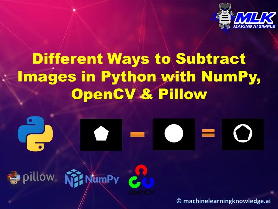 3 Ways of Image Subtraction in Python with NumPy, OpenCV and Pillow