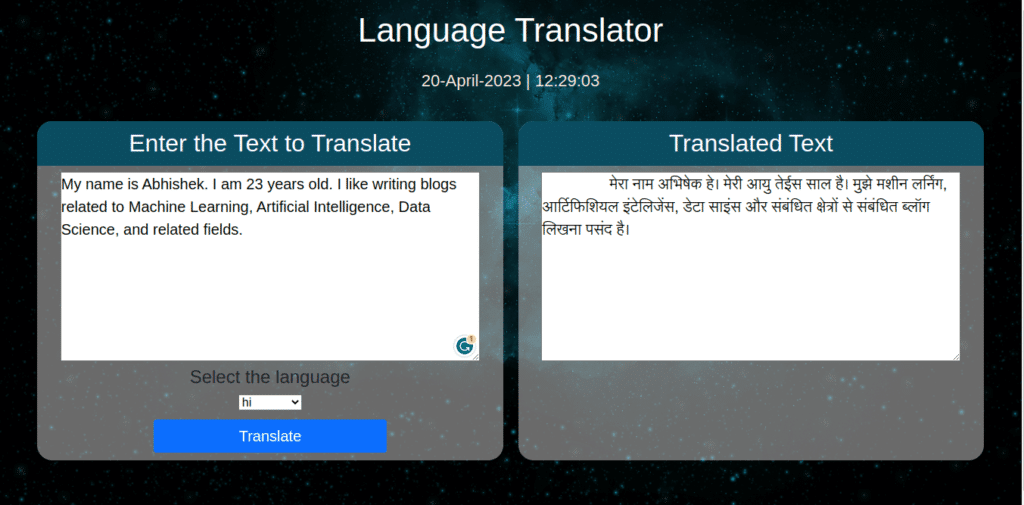 Language Translator Flask App In Python With Source Code 2024