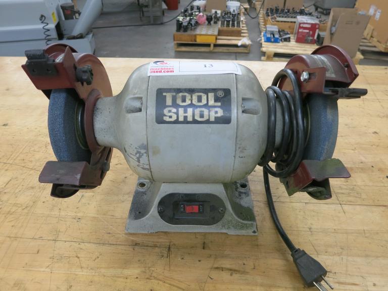 Machines Used Tool Shop 6" Double End Bench Grinder, Wheel Guards