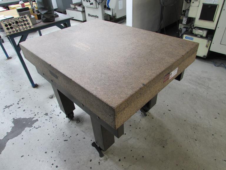 Machines Used Starrett Grade B Pink Granite Surface Plate 36" x 48" x