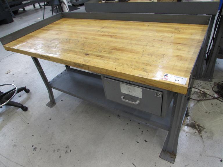 Machines Used Steel Work Bench w Maple Top