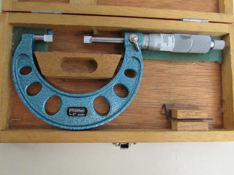 Machines Used Fowler 12" .0001" Blade Micrometer with Ratchet