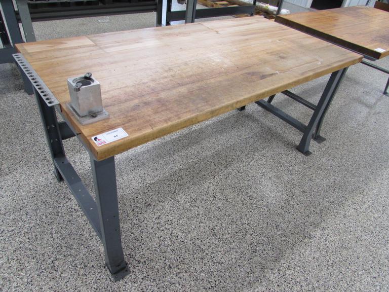 Machines Used Metal Frame Work Bench with 13/4" Thick