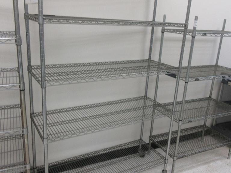 Machines Used Seville NSF Wire Rack Cart, 5 Shelves