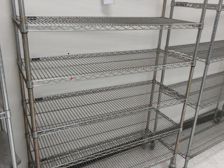 Machines Used Uline Portable Metro Rack, Stainless, 6 Shelves