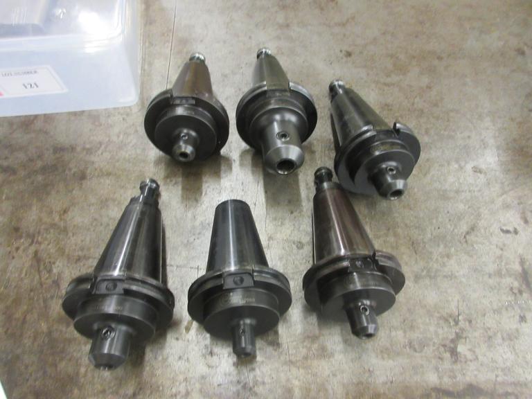 Machines Used Command Cat 50 Taper Tool Holders, (6) End Mill Holders