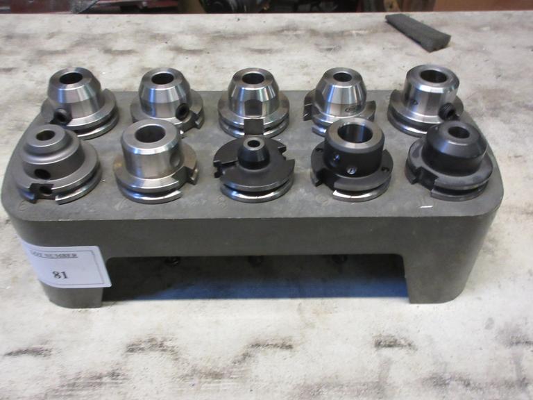 Machines Used (10) CAT40 Taper End Mill Tool Holders in Tool Caddy
