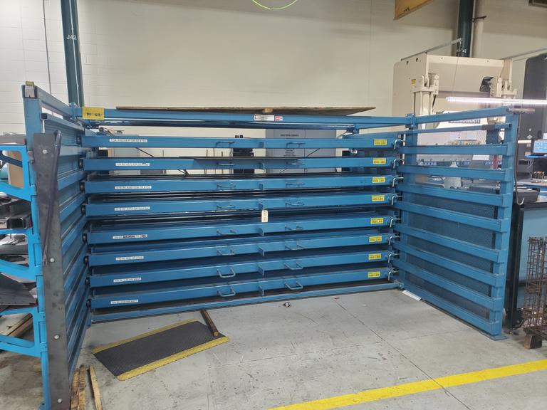Machines Used Steel Storage Systems RollOut Sheet Metal Rack with (8