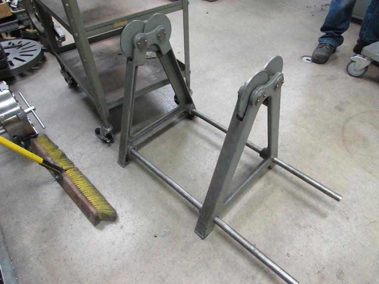 Machines Used Grinding Wheel Balancing Stand with Assorted Arbors. Approx 40" x 30" Wheel Capacity