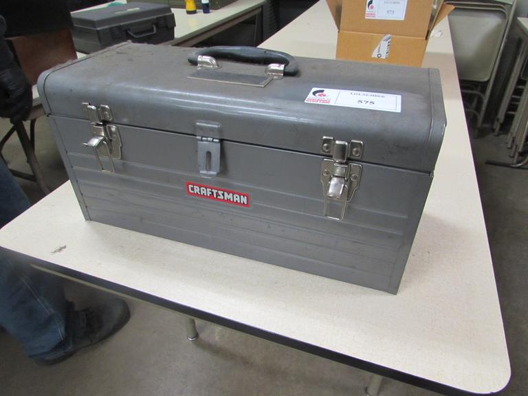 Machines Used Metal Tool Box with Contents of Air Hammer, Misc Tools