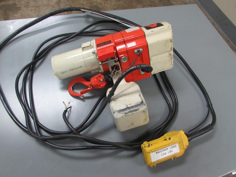 Machines Used Harrington 150lb Capacity Electric Chain Hoist with