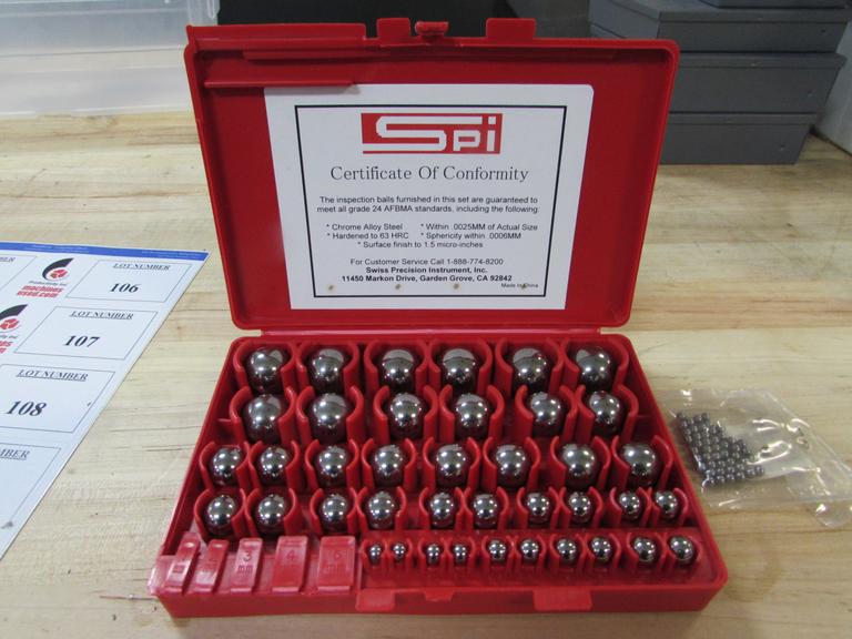 Machines Used SPI 50pc Metric Gage Ball Set