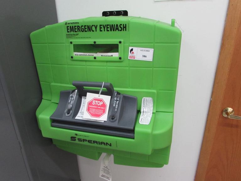 Machines Used | Sperian Emergency Eye Wash Station- Wall Mounted