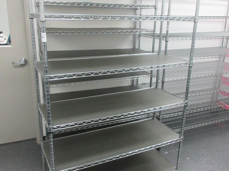 Machines Used Seville NSF Rolling Wire Rack, 6 Shelves, Portable On