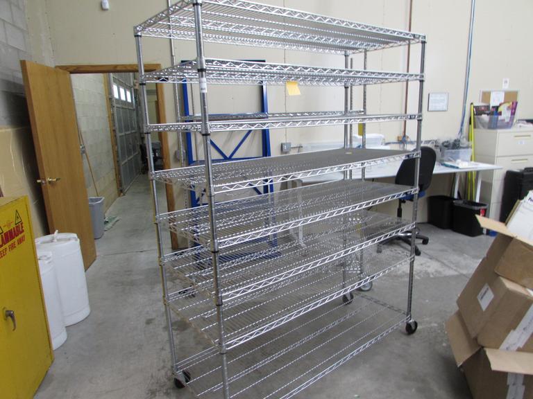 Machines Used Uline Rack w 8 Shelves