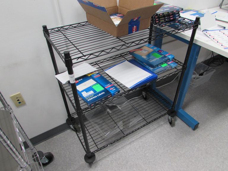 Machines Used Rolling Rack w 3 Shelves Contents Not Included
