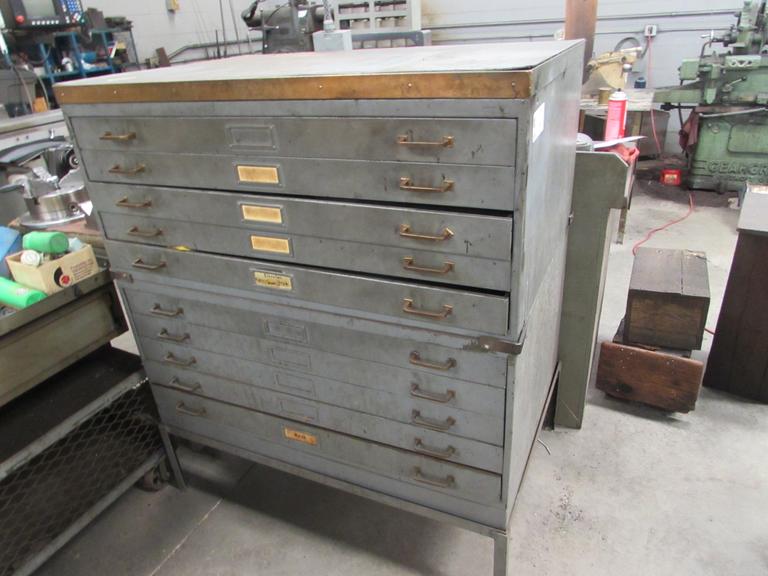 Machines Used 10 Drawer Flat File With Contents