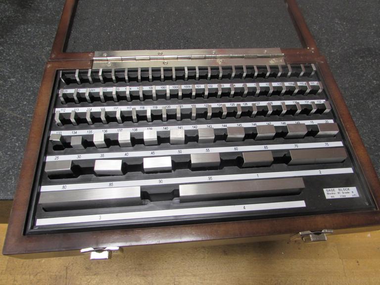 Machines Used Grade B Gage Block Set, Complete, .050" to 4" with Case