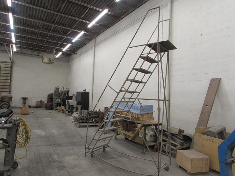 Machines Used Rolling Warehouse Stair with 24" Wide Treads, 105" Top