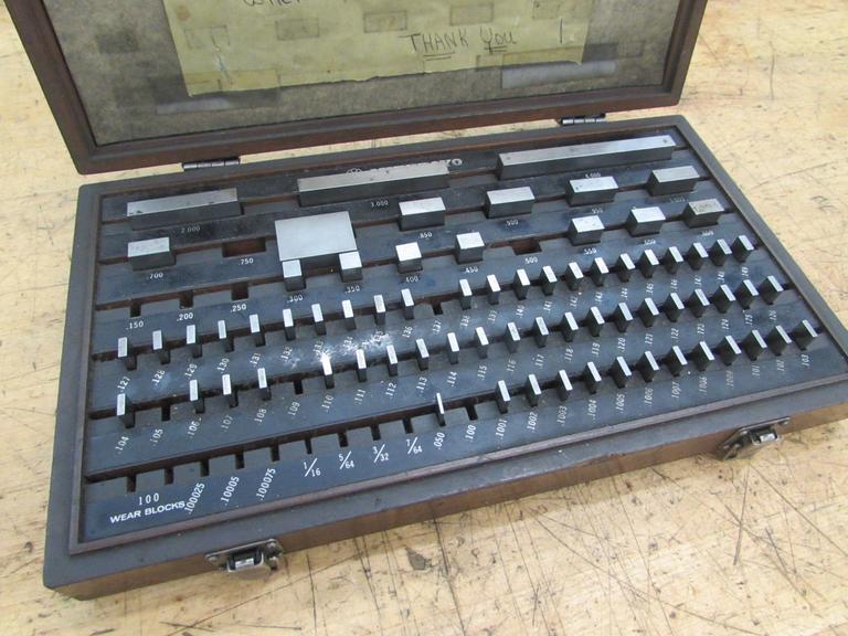Machines Used Mitutoyo Grade A+ Gage Block Set, Nearly Complete with