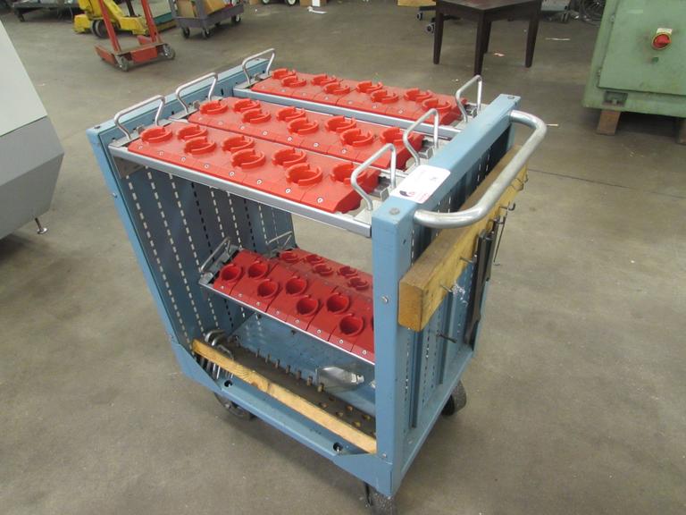 Machines Used Cat 40 Tool Holder Cart with (48) Positions