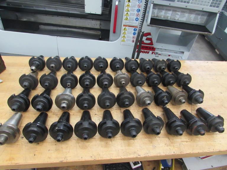 Machines Used Cat 50 End Mill Type Tool Holders, (40), 3/8" and 1/2