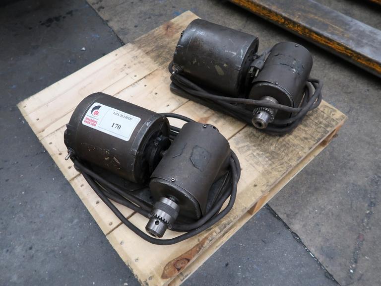 Machines Used Benchtop Deburring Units with Drill Chucks, (2), 110 Volt