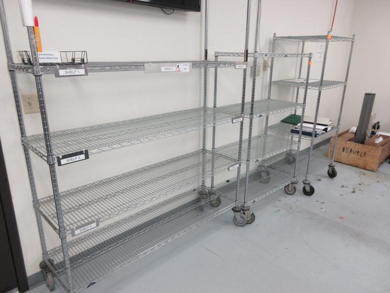 Machines Used (3) Rolling Wire Racks