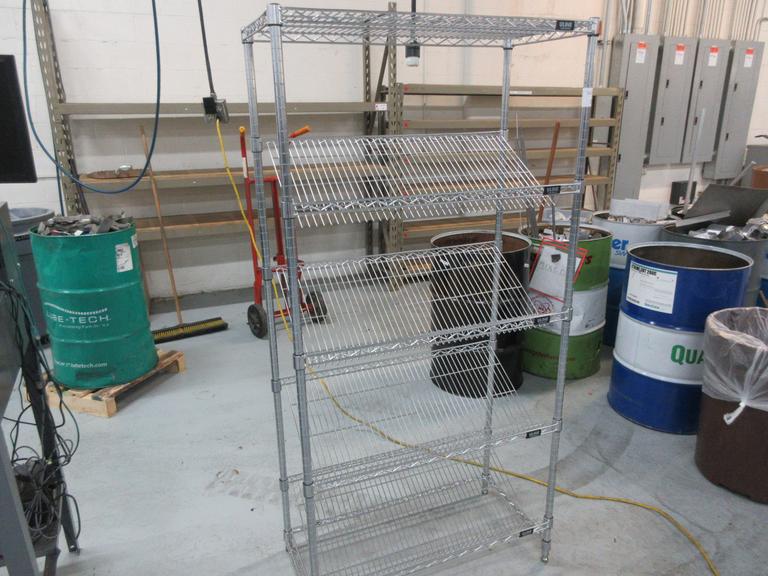 Machines Used | Uline Wire Rack with (4) Inclined Shelves
