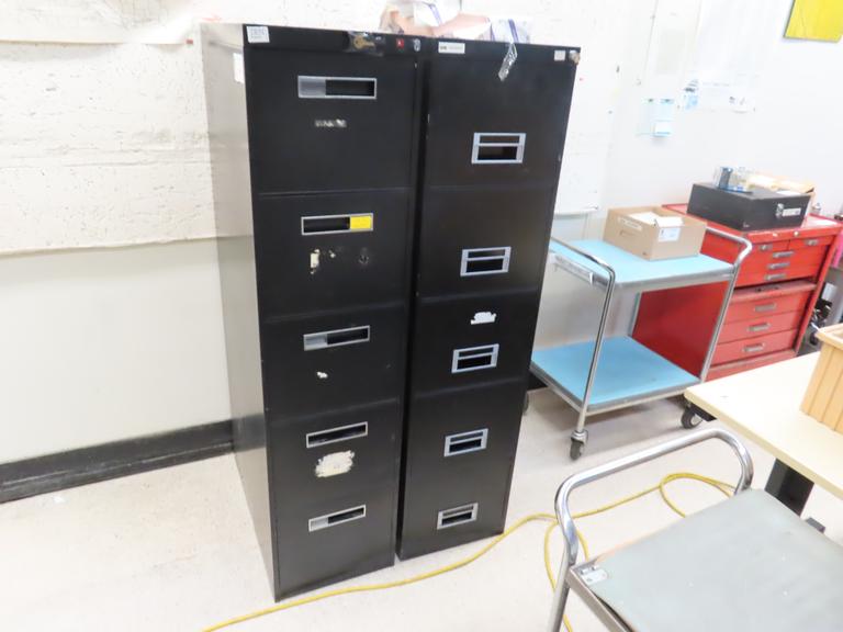 Machines Used File (5 Drawer) 2 Black with Keys