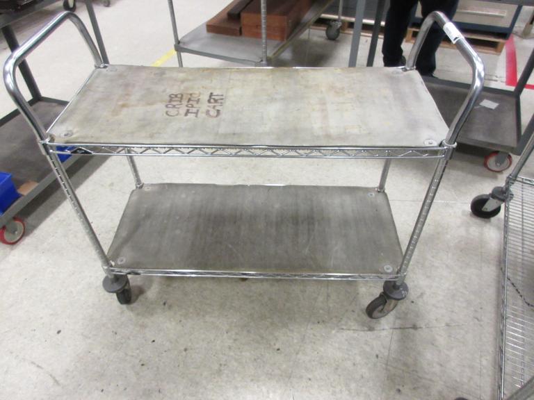 Machines Used 2 Shelf Wire Cart